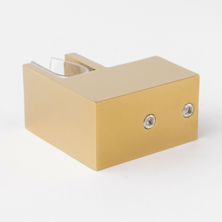 Крепление штанги 15х15 к стеклу золото глянцевое S10-1505GD