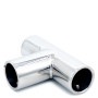 CK-506D19-PC Коннектор труба-труба Т-образный, D19мм, Хром глянцевый
