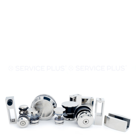 AK-002-PC Комплект фурнитуры для раздвижной системы, SUS304, Хром глянцевый