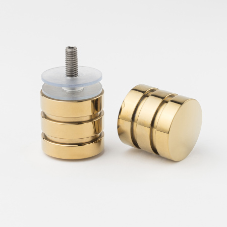 Ручка кноб, круглая  золото глянцевое R10-K3002GD