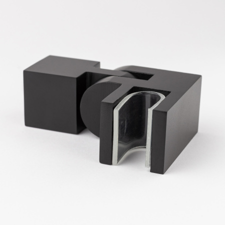 Регулируемое крепление штанги 15х15 к стеклу матовый черный S10-15R02BL