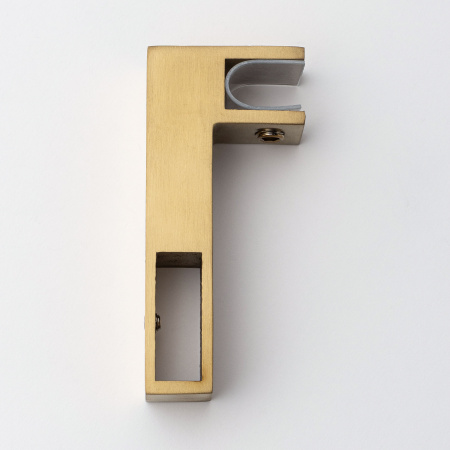 S02-502BGD/sus304 Держатель стекла Г-образный сквозной 30х10, брашированное золото sus304