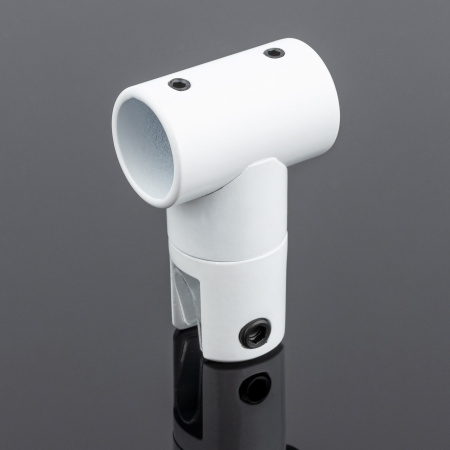 D02-512WM/sus304 Соединитель трубы ф19 180°, белый матовый, sus304