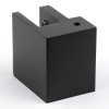 D02-503BLK/sus304 Держатель труба-стекло 30х10 торцевой, черный матовый, sus304