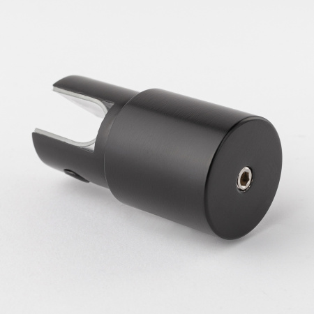 D02-508BLK/brass Держатель стекла ф19, черный матовый, латунь