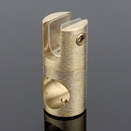 D02-507BGM/brass Держатель стекла сквозной ф19, брашированное золото, латунь