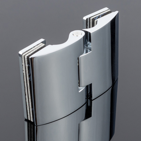 P03-102CR/brass Петля стекло-стекло 180°/135°, хром, латунь