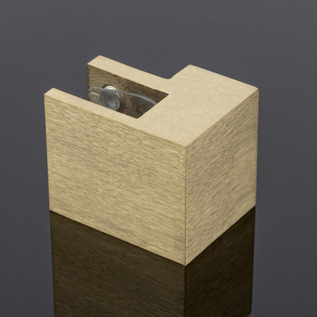 D02-503BGD/sus304 Держатель труба-стекло 30х10 торцевой, брашированное золото, sus304