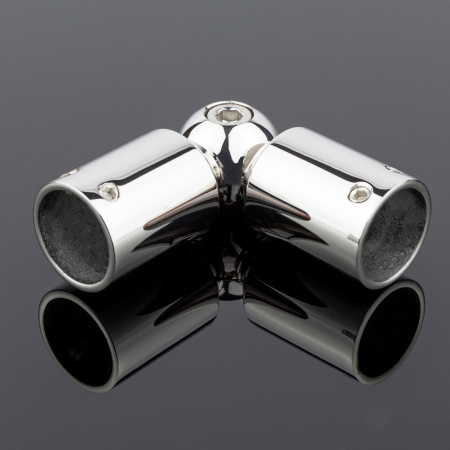 S02-511CR/sus304 Соединитель трубы ф19 90°-180°, хром, sus304