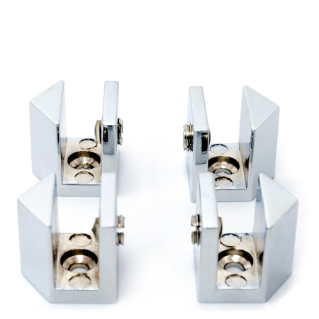 Держатель полки CS-107Z-PC, 10мм, комплект 4 шт,  Хром глянцевый