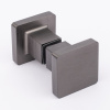 Ручка-кноб квадратная, графит брашированный, латунь