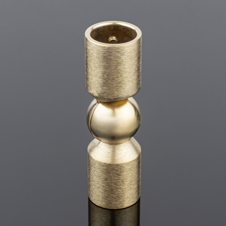 S02-510BGM/brass Соединитель трубы ф19 90°-180°, брашированное золото, латунь