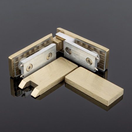 P03-105BGM/sus304 Петля стекло-стекло 180°, брашированное золото, sus304 P03-105BGM/sus304 Петля стекло-стекло 180°, брашированное золото, sus304