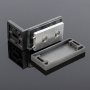 K02-204GFM/sus304 Коннектор стена-стекло 90˚ с пластиной, графит матовый, sus304