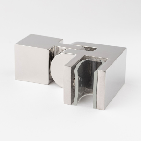 Регулируемое крепление штанги 15х15 к стеклу Хром глянцевый S10-15R02PC