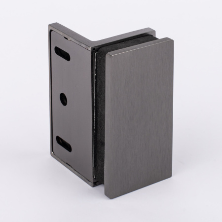 Коннекторстена-стекло с  крышкой 90°, графит матовый, латунь H4650-GFM/brass