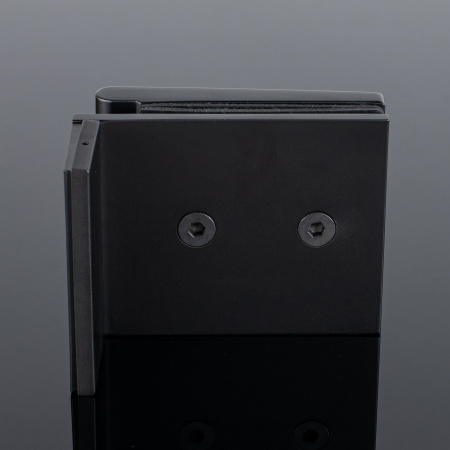 K03-200BLK/brass Коннектор, стекло-стена 90°, черный матовый, латунь