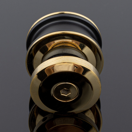 R02-401GD/SUS304 Ролик с креплением к стеклу, яркое золото, SUS304