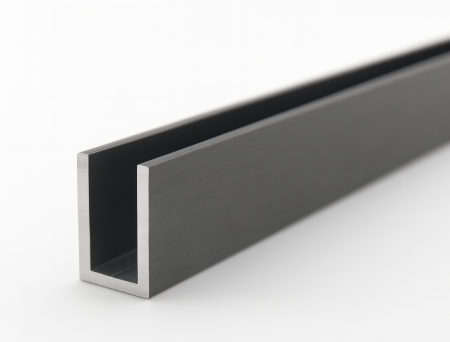 PAL09-830-AL/GRF Опорный профиль для стекла 8 мм, 19х13х2 мм, L-3000, алюминий, графит