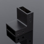 S02-504BLK/sus304 Соединитель трубы 30х10 угловой 90°, черный матовый, sus304