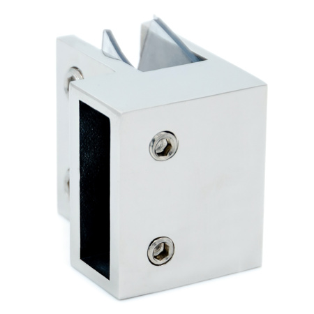 CK-100D30-PC Коннектор трек-стекло торцевой, 30*10, Хром глянцевый