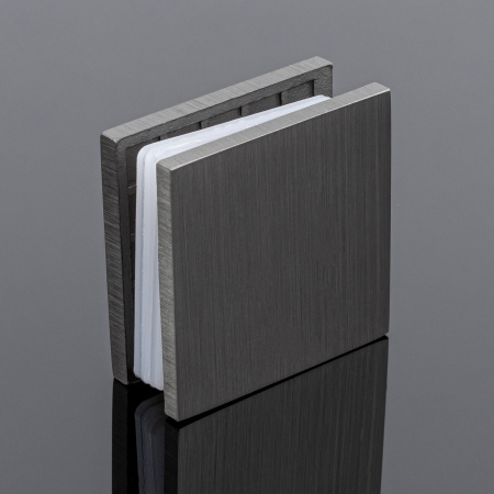 K02-202GFM/sus304 Коннектор стена-стекло 90˚, графит матовый, sus304