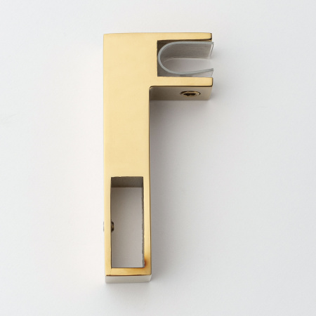 Держатель стекла Г-образный сквозной 30х10 золото глянцевое S10-3003GD