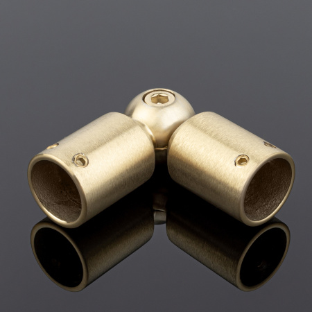 S02-511BGM/sus304 Соединитель трубы ф19 90°-180°, брашированное золото, sus304