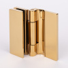 Петля стена-стекло с крышкой 90°, яркое золото, латунь H79L-GD/brass