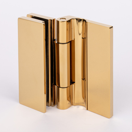 Петля стена-стекло с крышкой 90°, яркое золото, латунь H79L-GD/brass Петля стена-стекло с крышкой 90°, яркое золото, латунь H79L-GD/brass