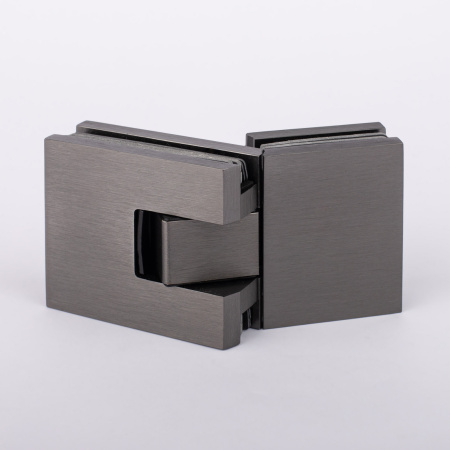 Петля стекло-стекло с  крышками, графит матовый, латунь H5403-GFM/brass Петля стекло-стекло с  крышками, графит матовый, латунь H5403-GFM/brass