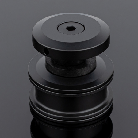 R02-401BLK/SUS304 Ролик с креплением к стеклу, черный матовый, SUS304