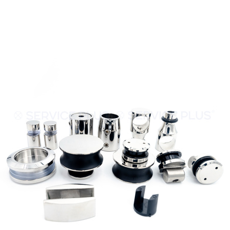 AK-006-PC Комплект фурнитуры для раздвижной системы, SUS304, Хром глянцевый