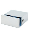 CK-106AD30-PC Коннектор трек-стекло, прямоугольный, регулируемый, 30*10, Хром глянцевый