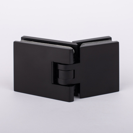 Петля стекло-стекло с  крышками, черный матовый, латунь H1203-BLK/brass Петля стекло-стекло с  крышками, черный матовый, латунь H1203-BLK/brass