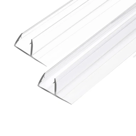 Комплект Уплотнитель боковой для стеклянной двери душевой кабины 2шт 2м F образный UFT19.6.2