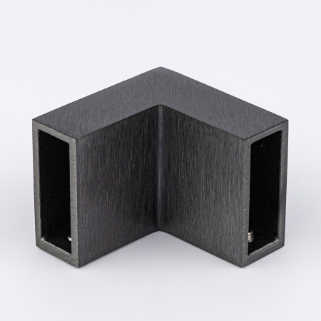 S02-504GFM/sus304 Соединитель трубы 30х10 угловой 90°, графит матовый, sus304
