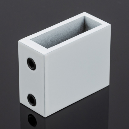 S02-500WM/sus304 Соединитель труба стена-стекло 30*10, белый матовый, sus304