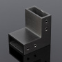 S02-504GFM/sus304 Соединитель трубы 30х10 угловой 90°, графит матовый, sus304
