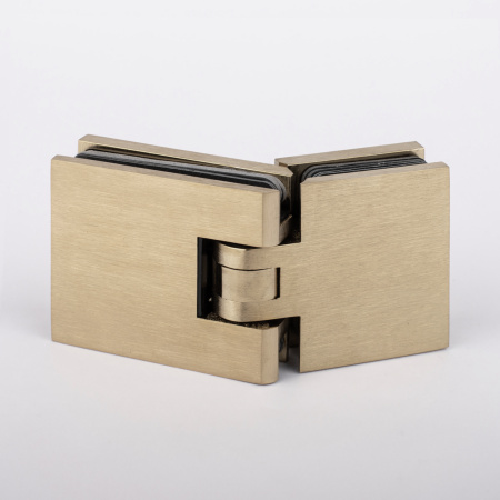 Петля стекло-стекло с  крышками, брашированное золото, латунь H1203-BGD/brass Петля стекло-стекло с  крышками, брашированное золото, латунь H1203-BGD/brass