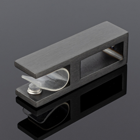 S02-501GFM/sus304 Держатель стекла сквозной 30х10, графит матовый, sus304