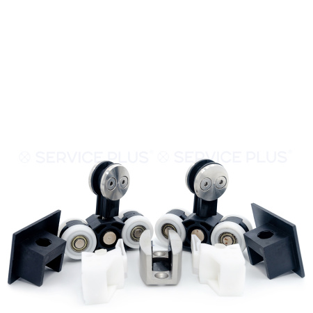 AJ-200-PC Комплект фурнитуры для раздвижной системы, SUS304, Хром Матовый