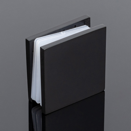 K02-202BLK/sus304 Коннектор стена-стекло 90˚, черный матовый, sus304