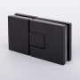 Петля стекло-стекло с  крышками, черный матовый, латунь H5403-BLK/brass
