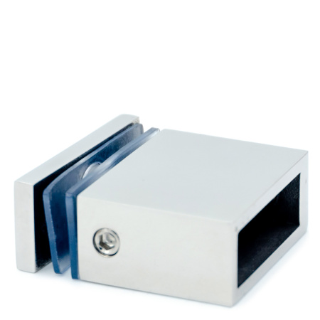 CK-106AD30-PC Коннектор трек-стекло, прямоугольный, регулируемый, 30*10, Хром глянцевый