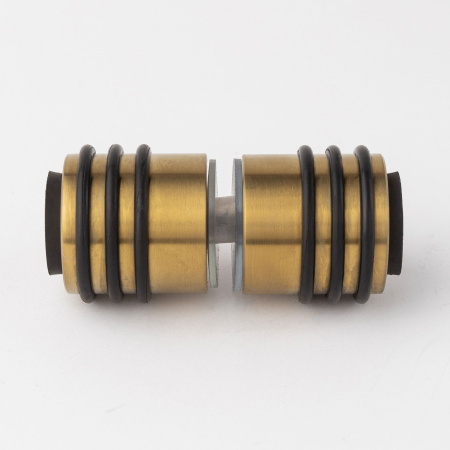 Кноб с резиновым торцом Брашированное золото R10-K03GDB