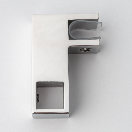 Крепление штанги 15х15 к стеклу Хром глянцевый S10-1506PC