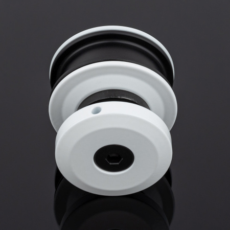 R02-401WM/SUS304 Ролик с креплением к стеклу, белый матовый, SUS304