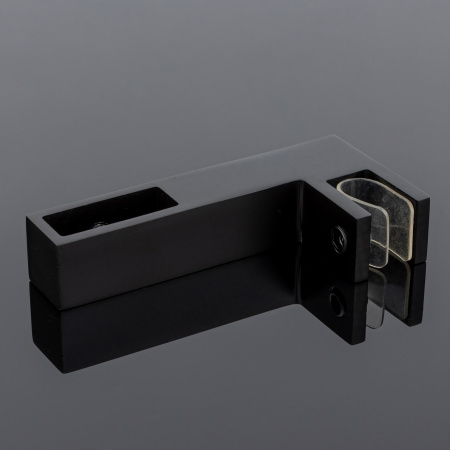 S02-502BLK/sus304 Держатель стекла Г-образный сквозной 30х10, черный матовый, sus304