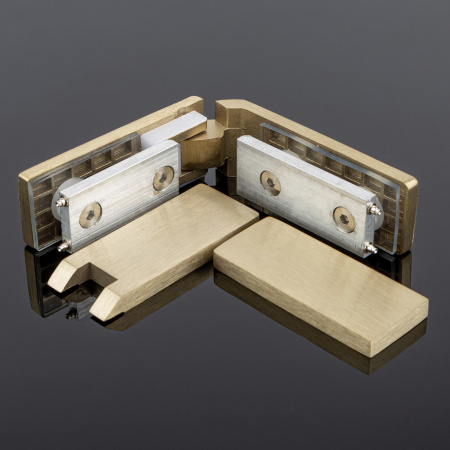 P03-104BGM/sus304 Петля стекло-стекло 135˚, брашированное золото, sus304 P03-104BGM/sus304 Петля стекло-стекло 135˚, брашированное золото, sus304